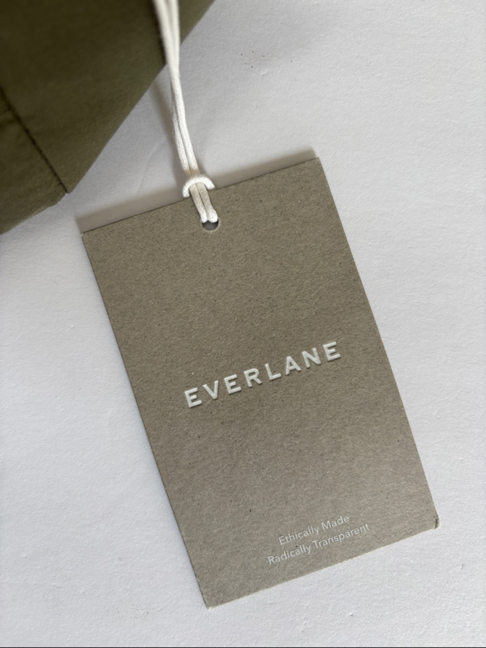Everlane Poplin Pleated Taper Pants Cotton Olive Green Travel Womens Size 16 - Picture 4 of 14